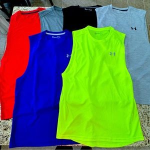 Under Armour - Sleeveless T-Shirt - 6 Shirts Total - MD - Heatgear